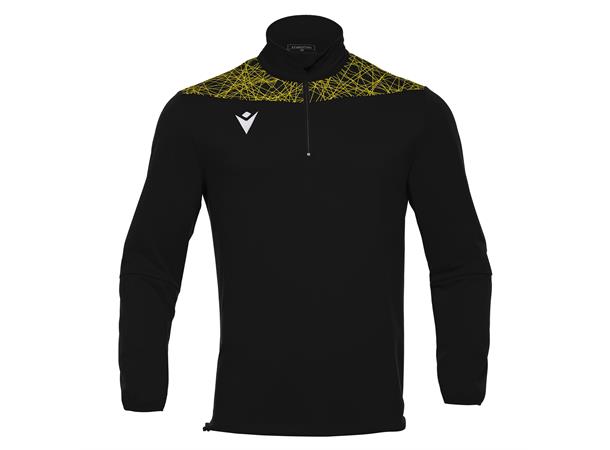 Tagus 1/4 Zip Top SORT/GUL 3XS Teknisk treningsgenser - Unisex 