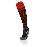 Target Socks BLK/RED L Stripete høye fotballsokker - Unisex